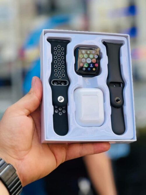 T55 Pro Max Smart Watch With Earbuds & Double Strap